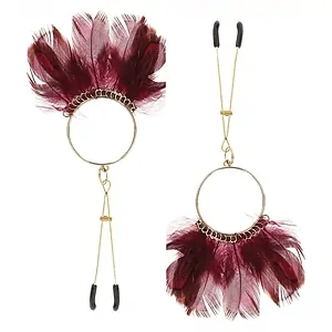 Cleme Sfârcuri Tweezers With Feathers Auriu Cleme Sfârcuri Tweezers With Feathers Auriu pe Vibreaza.ro