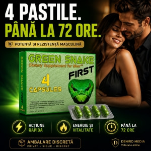 Supliment Potență Green Snake First cu Ginseng 4 capsule