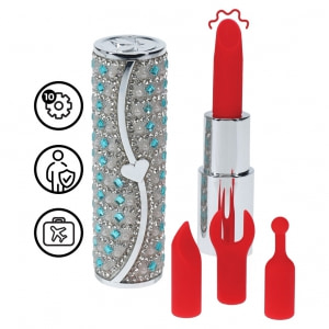 Tiffany Ruj Vibrator 5 Moduri Discret Reîncărcabil Roșu pe Vibreaza.ro