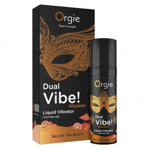 Gel Orgie Dual Vibe Vibrator Lichid Sex On The Beach pe Vibreaza.ro