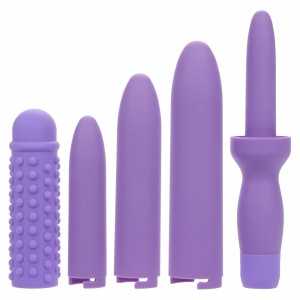 Set Dilatatoare Reîncărcabile 4 Mărimi + Manșon, 10 Moduri Mov pe Vibreaza.ro