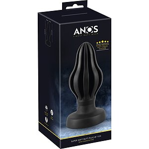 ANOS Super Soft Plug Anal 7 cm — Ventuză, Fixare Hands-free pe Vibreaza.ro