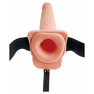 9in Hollow Strap On Cu Ejaculare
