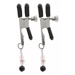 Adjustable Clamps With Beads Argintiu pe Vibreaza.ro