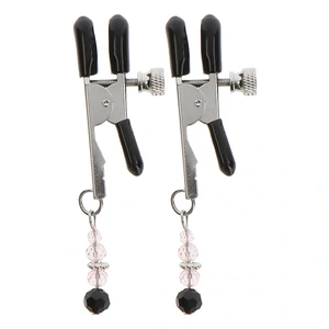 Adjustable Clamps With Beads Argintiu pe Vibreaza.ro