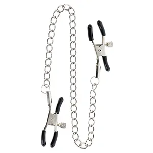 Adjustable Clamps with Chain Argintiu Adjustable Clamps with Chain Argintiu pe Vibreaza.ro