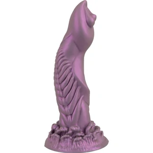Alien Phallus – Dildo siliconic, Finisaj Metalic 21,2 cm Mov pe Vibreaza.ro