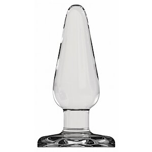 Anal Plug Basic 3 Inch Glass Transparent pe Vibreaza.ro