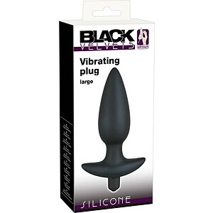 Anal Plug Cu Vibrații Black Velvet Large Negru