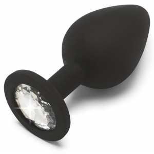 Anal Plug Diamond Jewel Medium Negru pe Vibreaza.ro