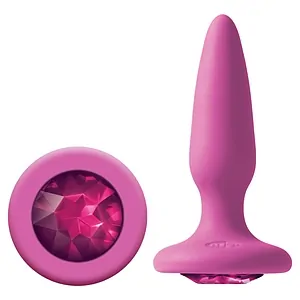 Anal Plug Glams Mini Rainbow Gem Roz pe Vibreaza.ro