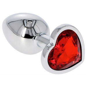 Anal Plug Heart Jewel Plug Small Roșu pe Vibreaza.ro