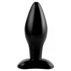 Anal Plug Medium Silicone Fantasy Negru pe Vibreaza.ro