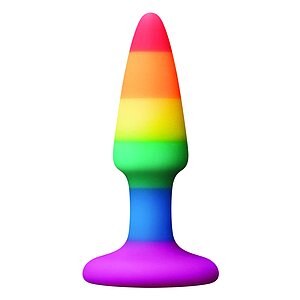 Anal Plug Pleasure Rainbow Mini Multicolor pe Vibreaza.ro
