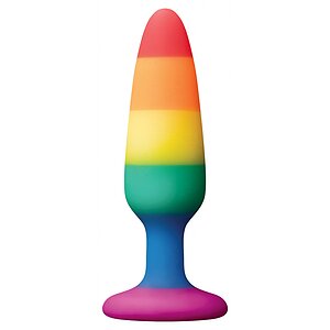 Anal Plug Pleasure Rainbow Small Multicolor pe Vibreaza.ro