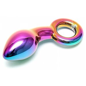 Anal Plug Sensual Glass Kaleigh Multicolor pe Vibreaza.ro