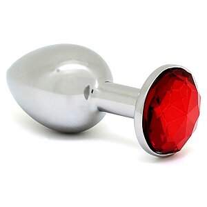 Anal Plug Small Metal With Crystal Argintiu pe Vibreaza.ro