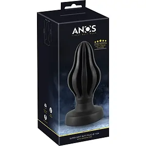ANOS Super Soft Plug Anal 7 cm — Ventuză, Fixare Hands-free pe Vibreaza.ro
