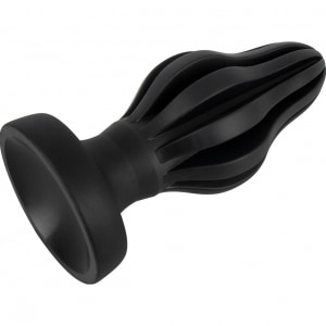 ANOS Super Soft Plug Anal 7 cm — Ventuză, Fixare Hands-free Negru pe Vibreaza.ro