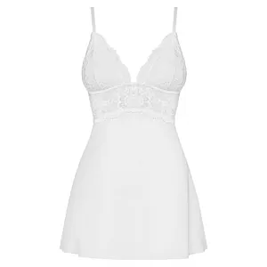 Babydoll Alb Obsessive 810-BAB Babydoll Alb Obsessive 810-BAB pe Vibreaza.ro