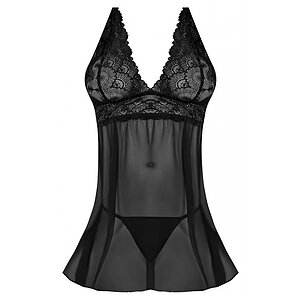 Babydoll Magic Silk Fly Away Negru pe Vibreaza.ro