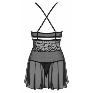 Babydoll Obsessive 838-BAB Negru S-M