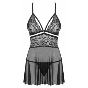 Babydoll Obsessive 838-BAB Negru S-M