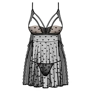 Babydoll Obsessive Heartia Negru Babydoll Obsessive Heartia Negru pe Vibreaza.ro