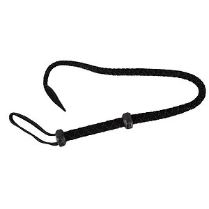 Bici Single Tail Leather Whip Negru pe Vibreaza.ro