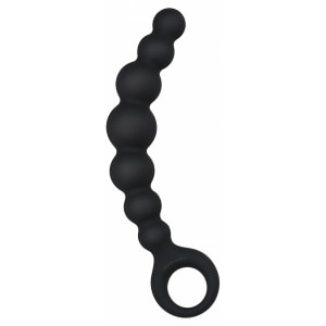 Bile Anale Din Silicon Cu Striații 18cm Negru pe Vibreaza.ro