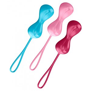 Bile Vaginale Satisfyer CO2 Double Multicolor pe Vibreaza.ro