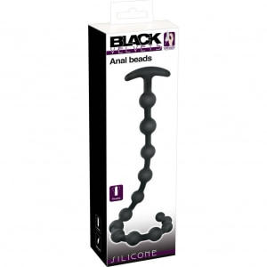 Black Velvets Anal Beads Negru
