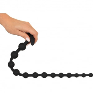 Black Velvets Anal Beads Negru