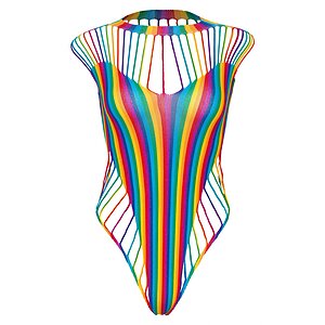Body Leg Avenue Shredded Opaque Multicolor pe Vibreaza.ro
