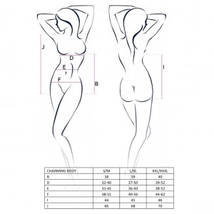 Body Passion Charming Negru S-M