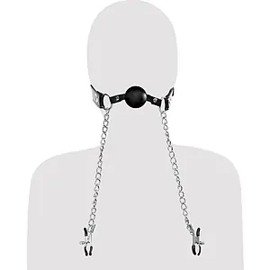 Căluș Cu Bilă Și Cleme Sfârcuri Negru Căluș Cu Bilă Și Cleme Sfârcuri Negru pe Vibreaza.ro