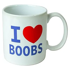 Cană I Love Boobs — Cadou Amuzant, Discret și Practic pe Vibreaza.ro