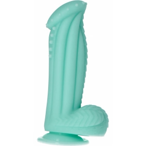 Captain Squirtino Dildo Monster Flexibil cu Ventuză Verde pe Vibreaza.ro