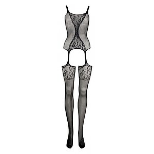 Catsuit Le Desir Fishnet and Lace Negru pe Vibreaza.ro