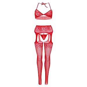 Catsuit Leg Avenue Celeste Roșu pe Vibreaza.ro