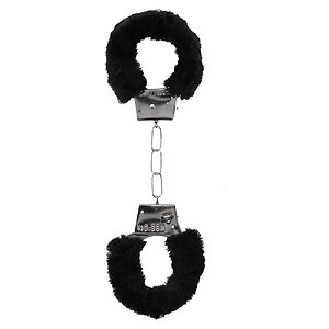 Cătușe Beginners Handcuffs Furry Negru pe Vibreaza.ro