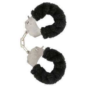 Cătușe Furry Fun Cuffs Negru pe Vibreaza.ro