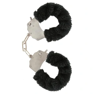 Cătușe Furry Fun Cuffs Negru pe Vibreaza.ro