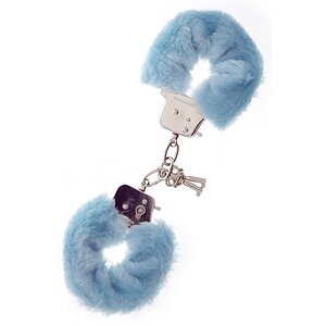 Catuse Metal Handcuff With Plush Albastru pe Vibreaza.ro