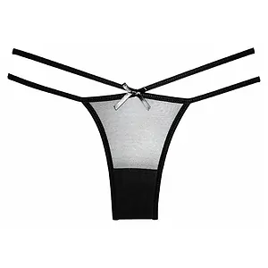 Chilot Allure Naughty Vanilla Panty Negru pe Vibreaza.ro