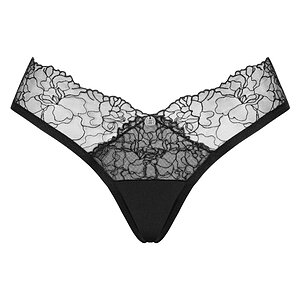 Chilot Obsessive Bella Rou Panties Negru pe Vibreaza.ro