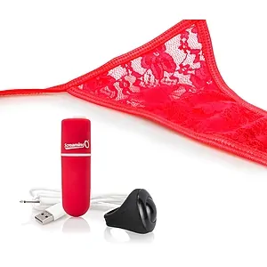 Chiloti Charged Remote Control Panty Vibe Rosu pe Vibreaza.ro