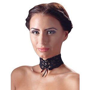 Choker Lace Negru pe Vibreaza.ro