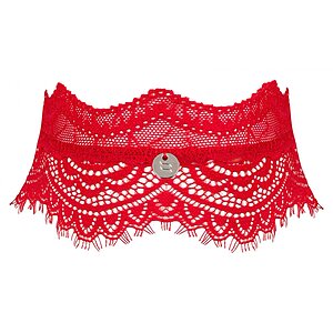 Choker Obsessive Bergamore Roșu pe Vibreaza.ro