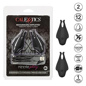 Cleme Pentru Sfârcuri Cu Vibrație Nipplettes Play Negru